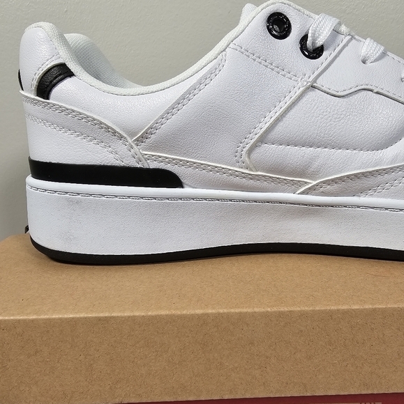 Levi's Mens 521 Mod Lo Pebbled Sneakers Low Top Casual White Black Size 12M - Picture 5 of 16